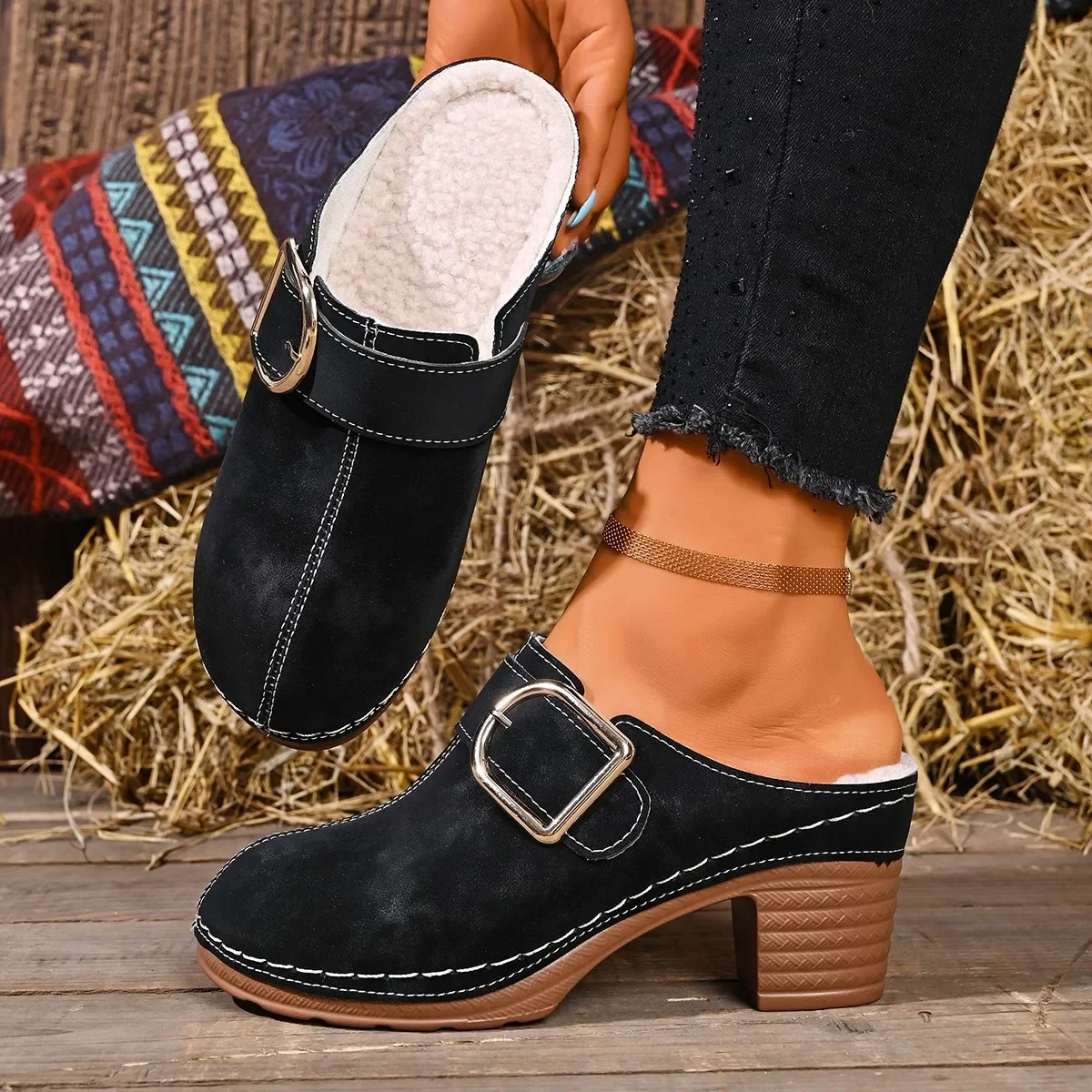 Women'S Shoes Clogs - Ciabatte da donna, modello mule, con
