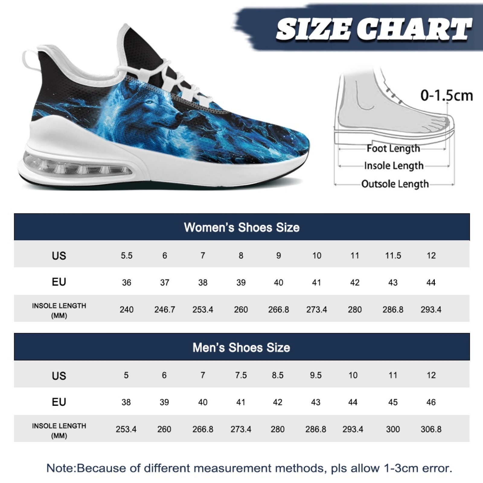 PENSTROLL Blue Flame Wolf Scar - Women Shoes Tennis recensione e prezzo